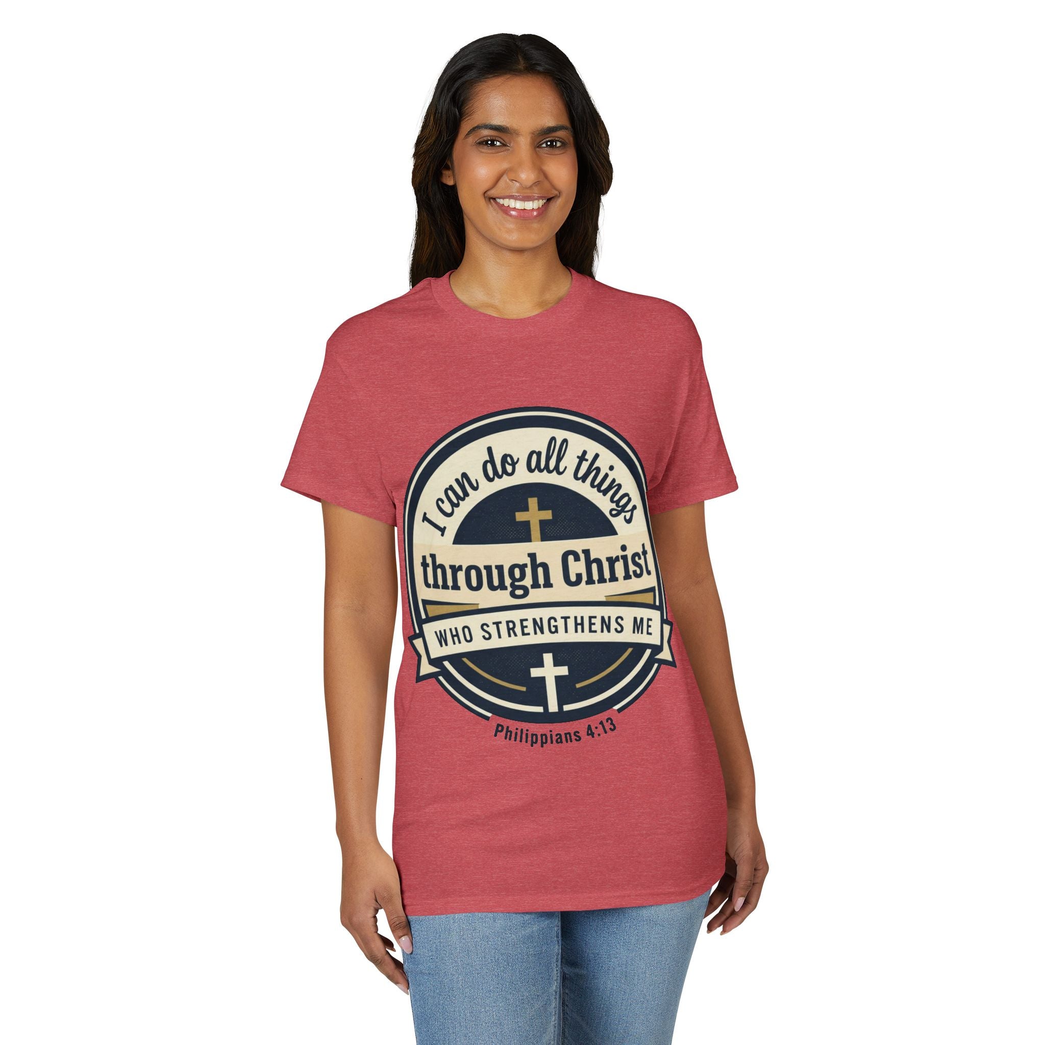 "I Can Do All Things Christ" Philippians 4:13 Graphic - Unisex DryBlend® Moisture Wicking Tee