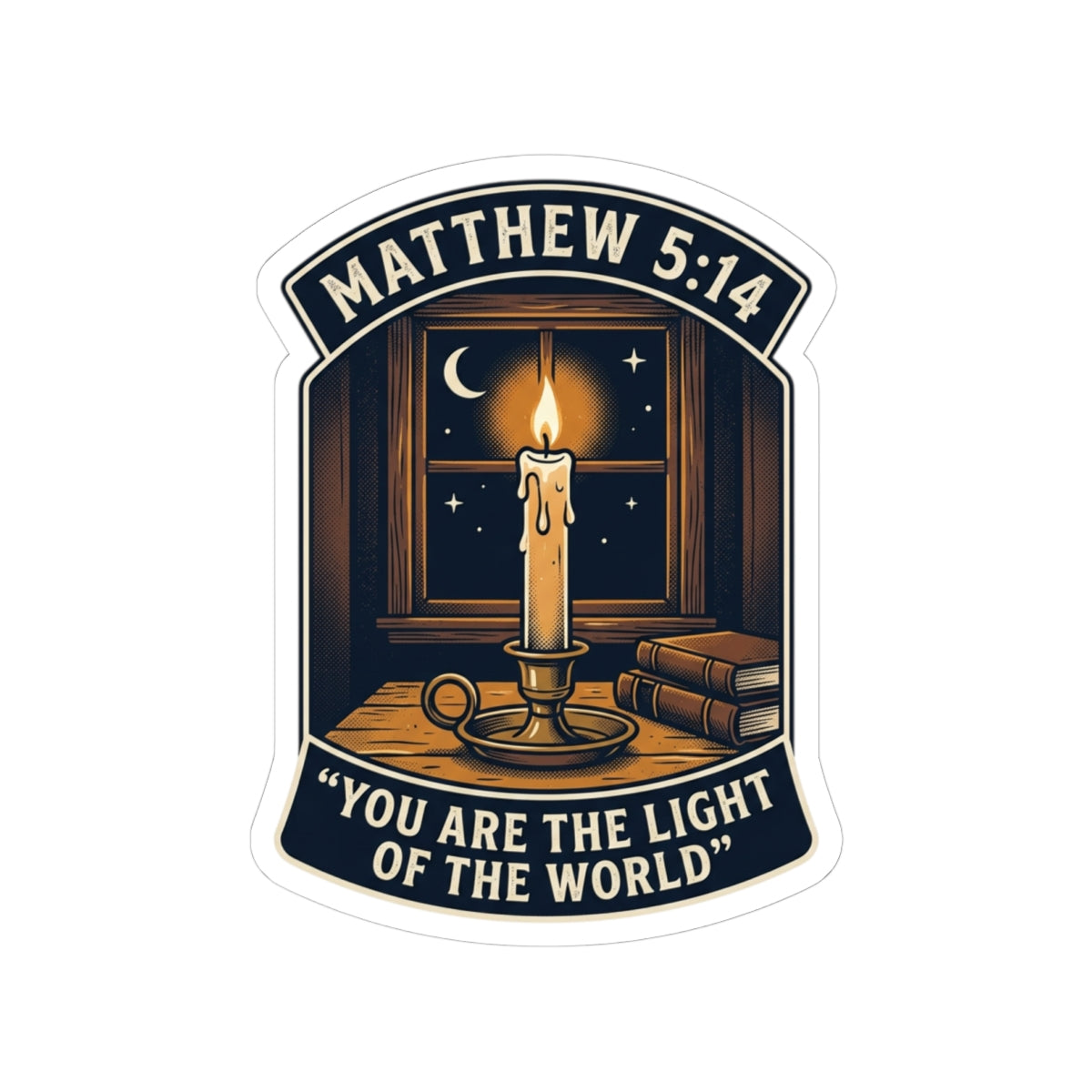 “You Are the Light of the World” Scripture Graphic —  Kiss-Cut Vinyl Sticker