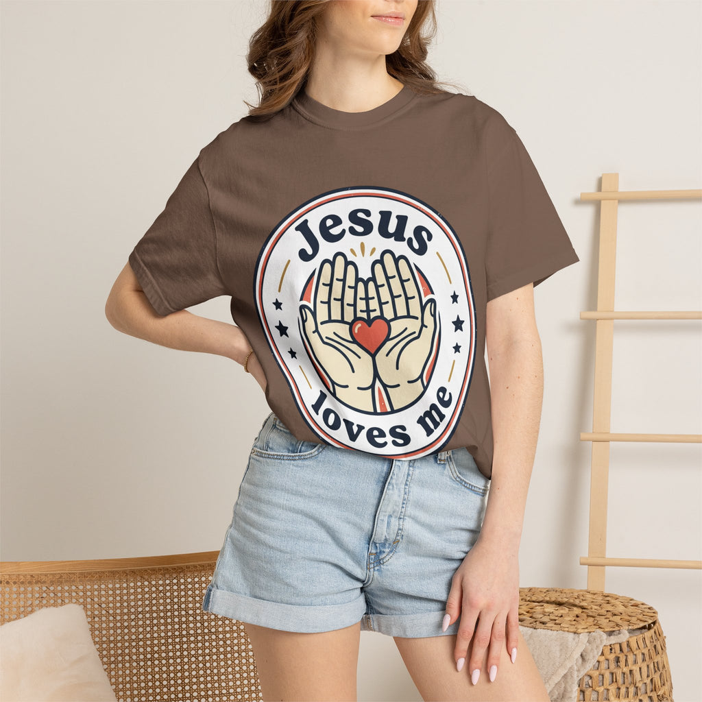 Unisex Garment-Dyed T-shirt | Jesus Loves Me Graphic