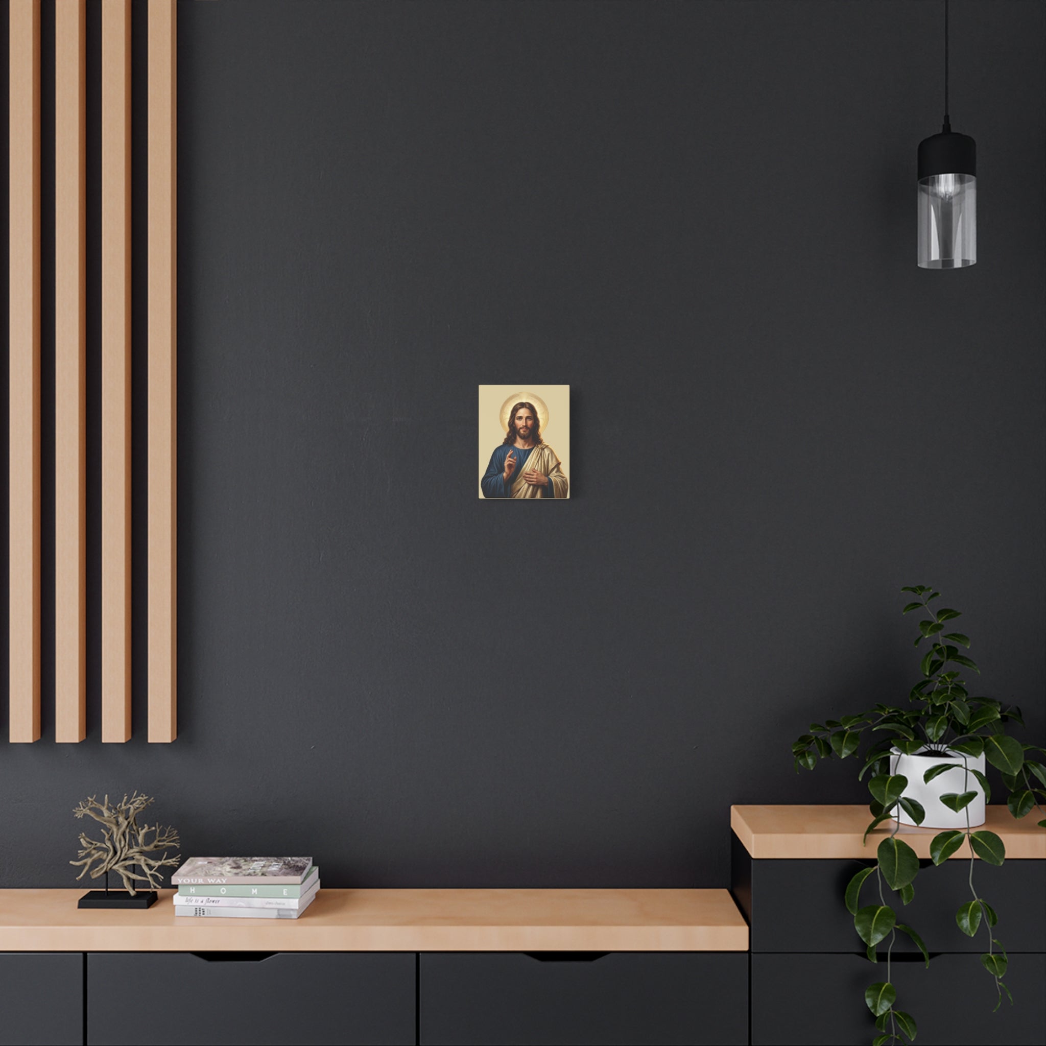 Jesus Portrait - Matte Stretched Canvas Print
