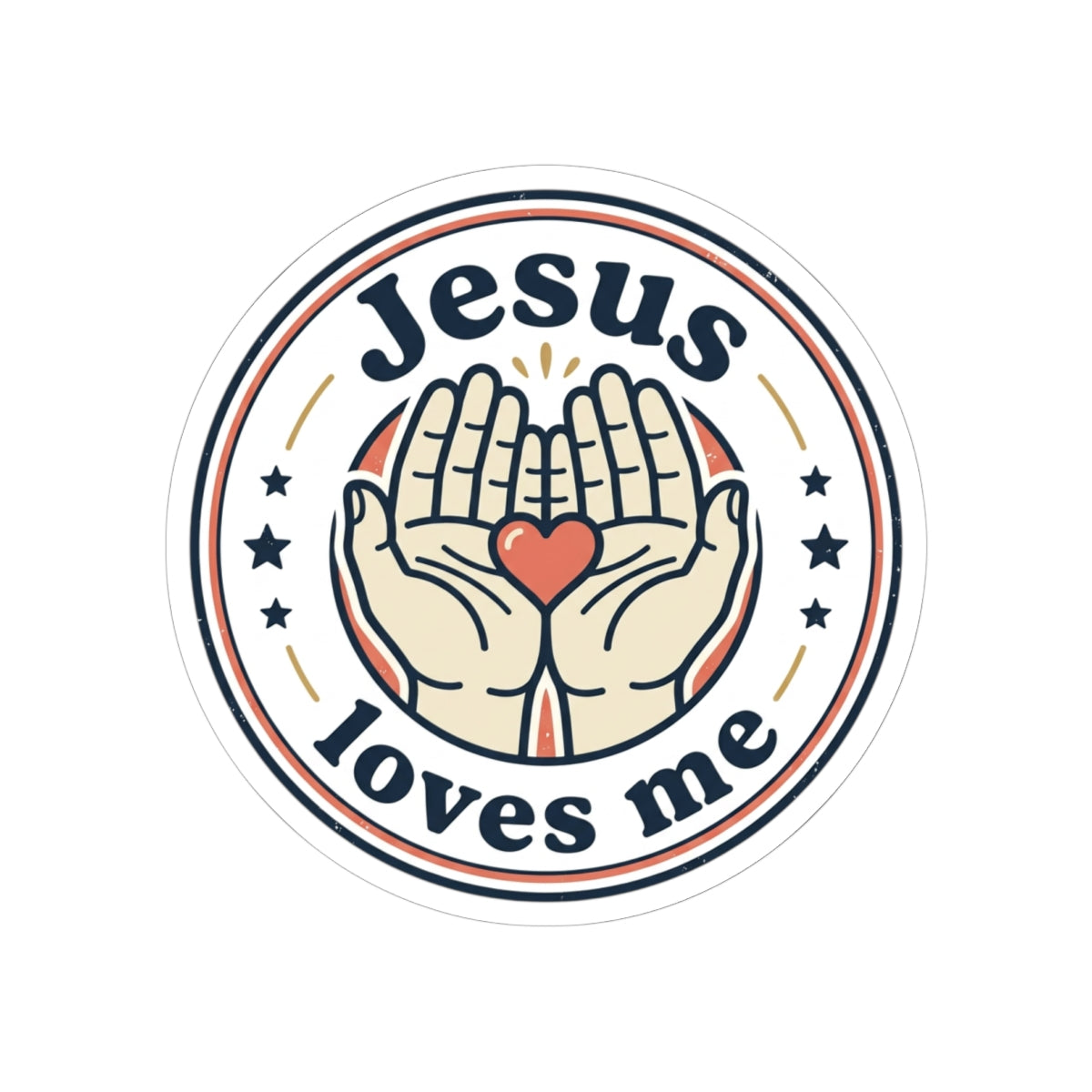 Jesus Loves Me Graphic — Kiss-Cut Vinyl Sticker