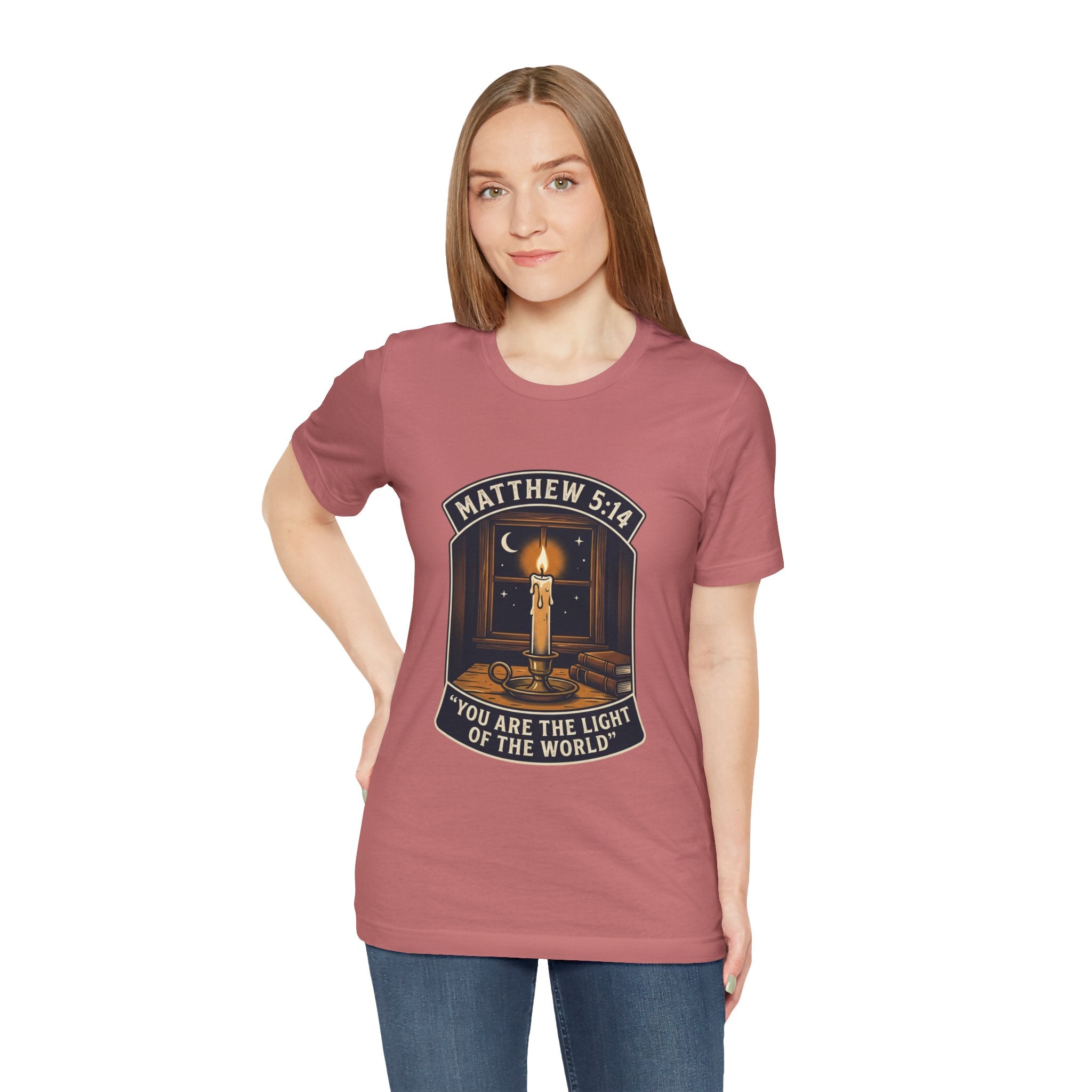 "You Are the Light of the World" Christian Tee  — Unisex Jersey Short Sleeve Tee