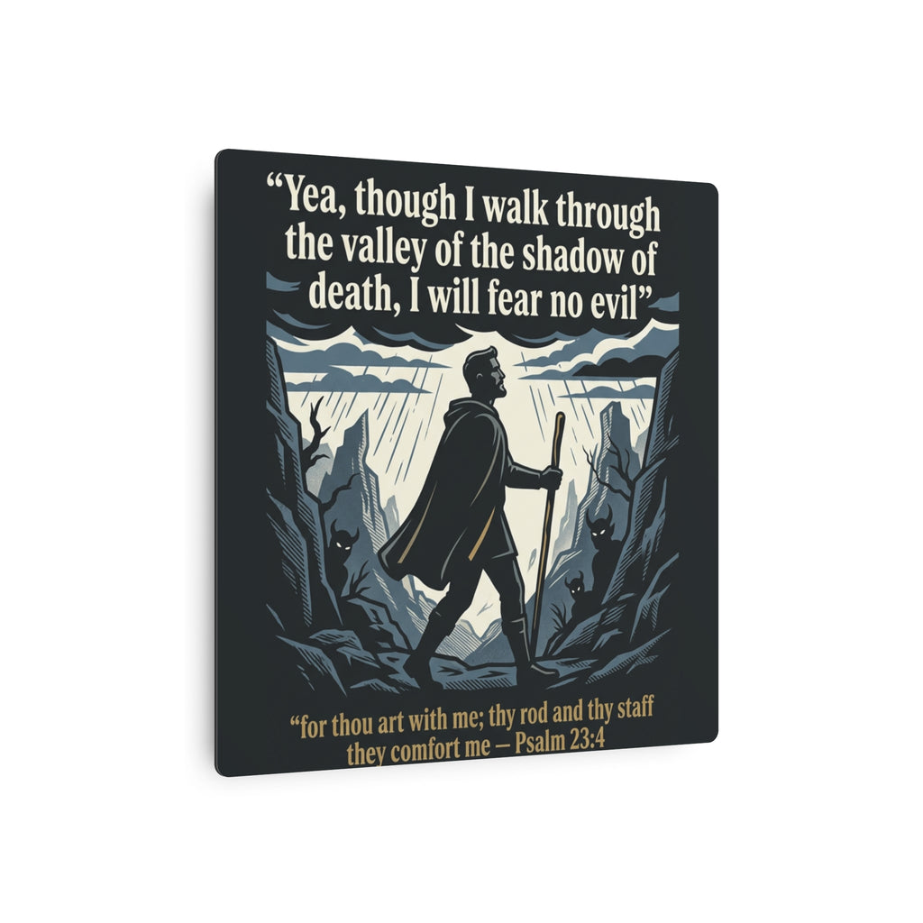 Psalm 23:4 Inspirational Wall Art - Metal Sign