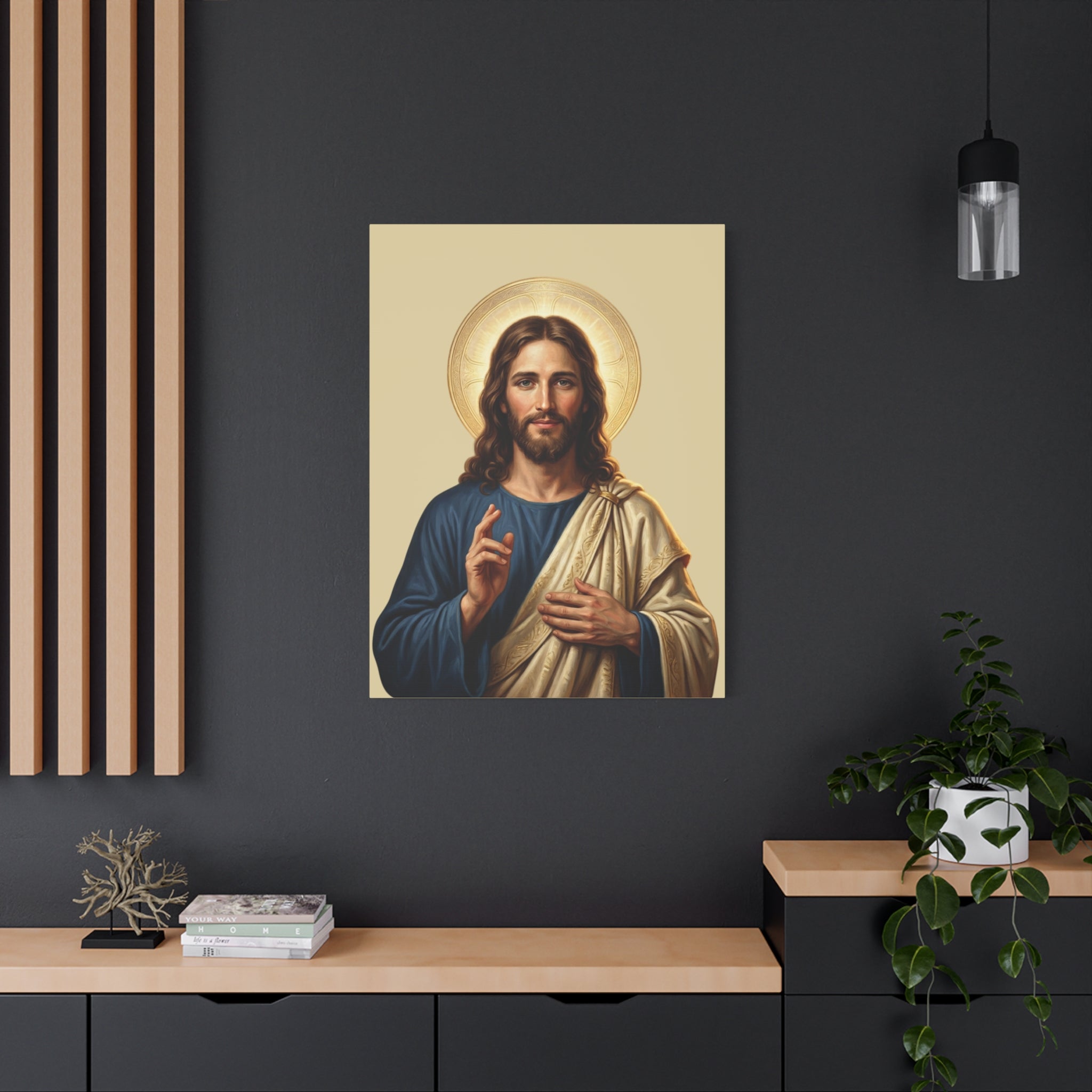 Jesus Portrait - Matte Stretched Canvas Print