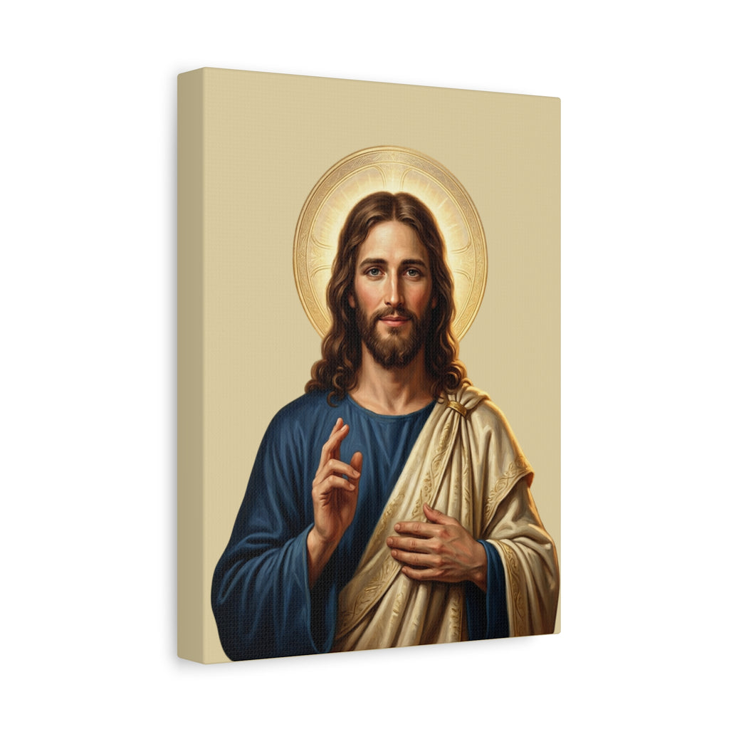 Jesus Portrait - Matte Stretched Canvas Print