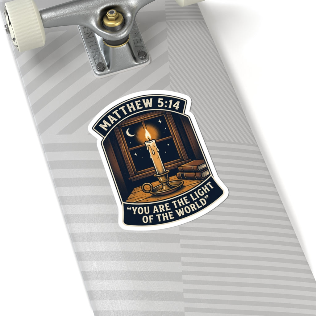 “You Are the Light of the World” Scripture Graphic —  Kiss-Cut Vinyl Sticker