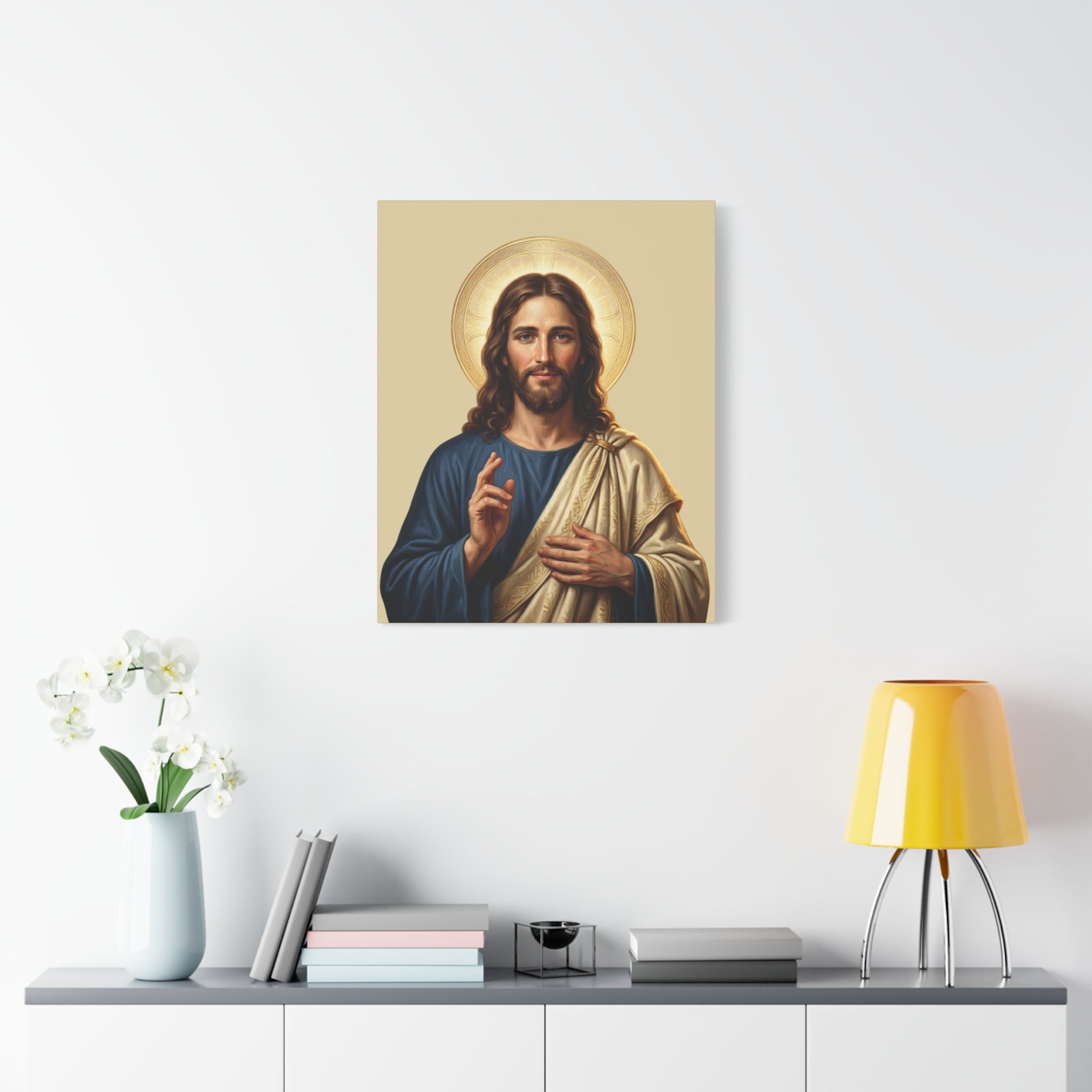 Jesus Portrait - Matte Stretched Canvas Print