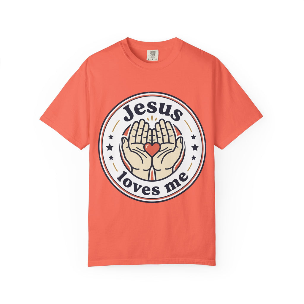 Unisex Garment-Dyed T-shirt | Jesus Loves Me Graphic