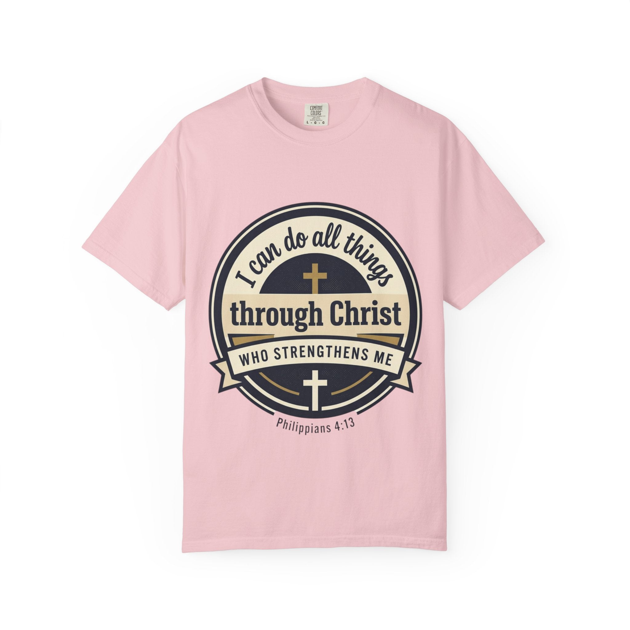 Unisex Garment-Dyed T-shirt | Philippians 4:13 Scripture Graphic