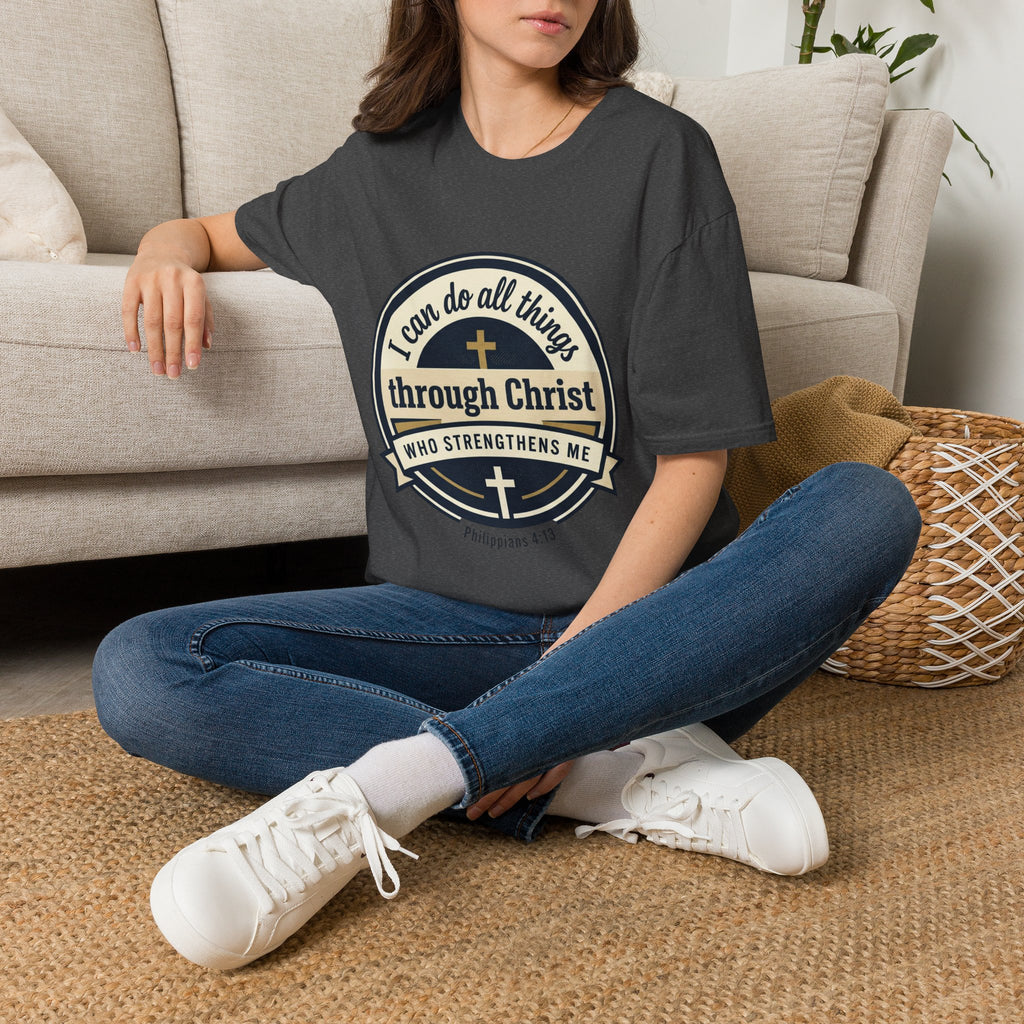 "I Can Do All Things Through Christ" Inspirational Faith Tee — Women's Soft Cotton T-Shirt