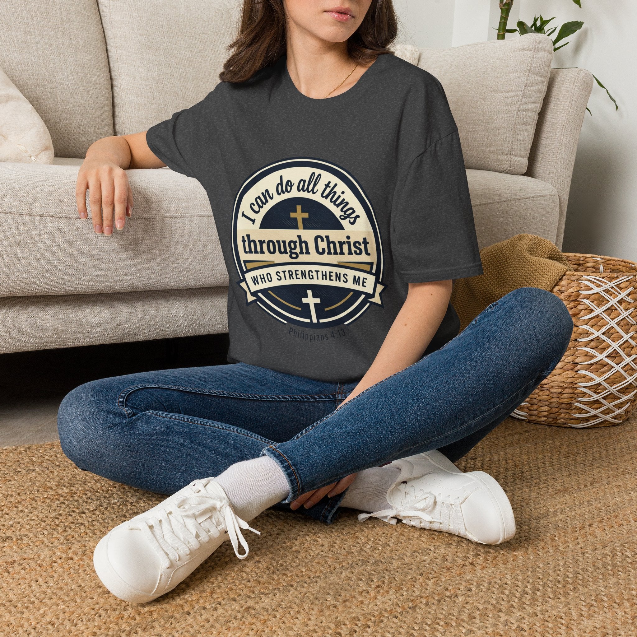 "I Can Do All Things Through Christ" Inspirational Faith Tee — Women's Soft Cotton T-Shirt