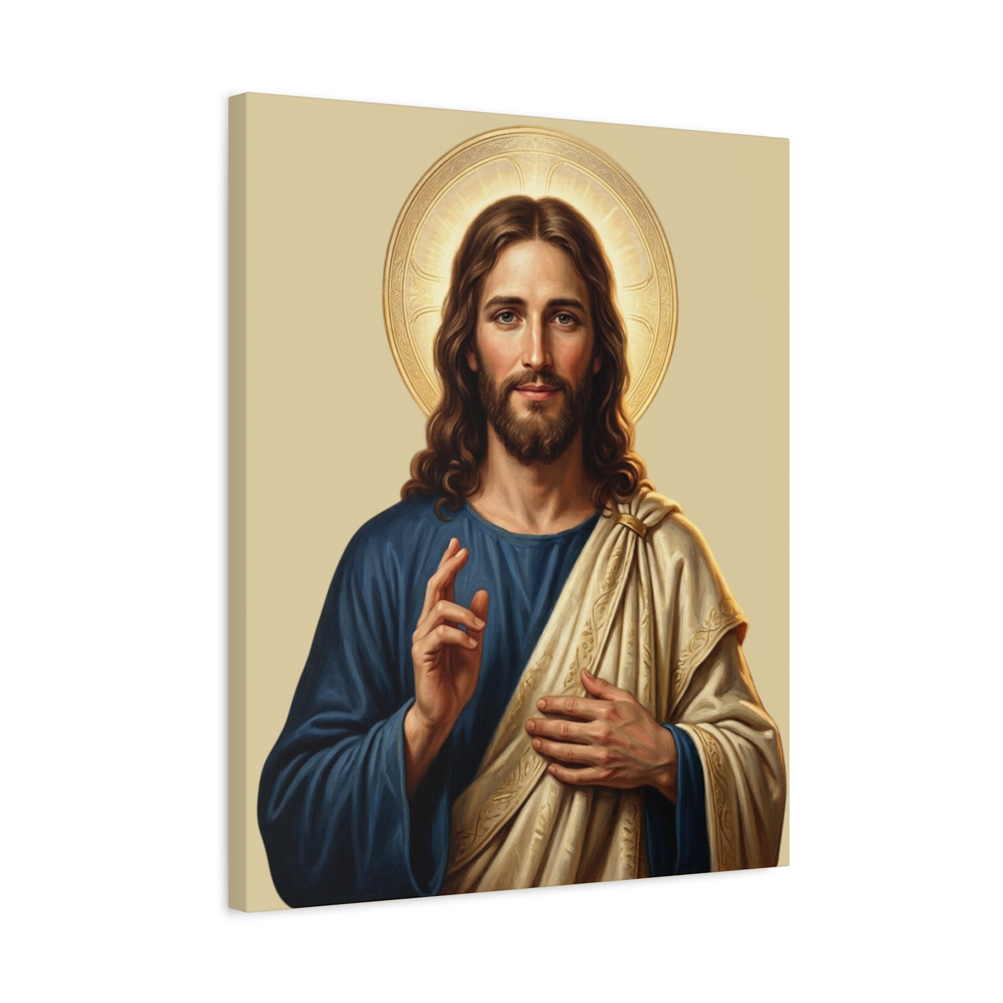 Jesus Portrait - Matte Stretched Canvas Print
