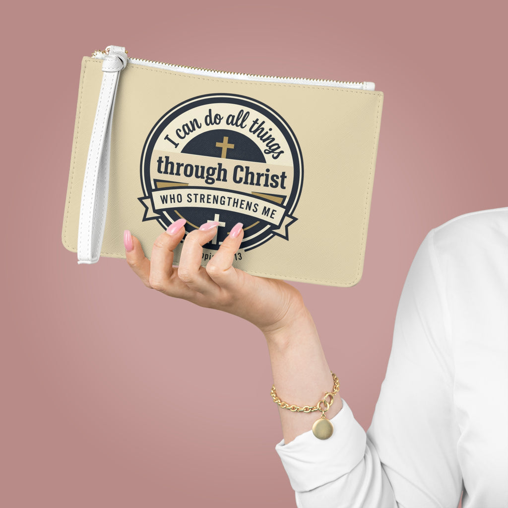 “I Can Do All Things Through Christ” Philippians 4:13 Clutch Bag
